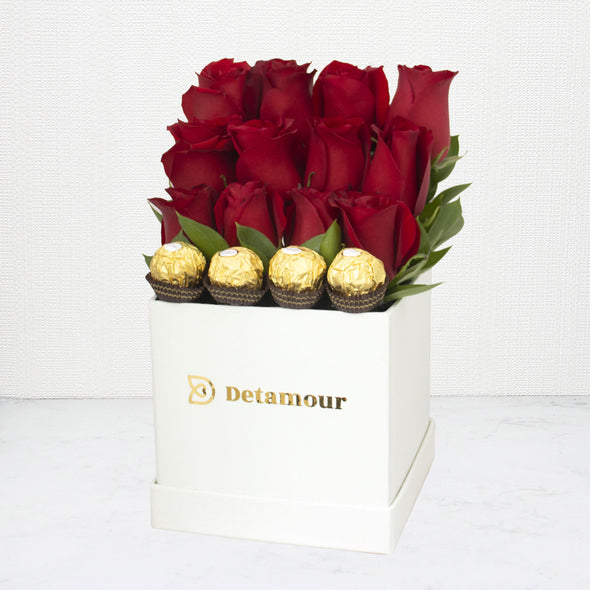 Petit box - 12 Rosas x Ferrero Rocher