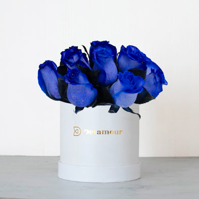 Hat box - 15 Rosas azules
