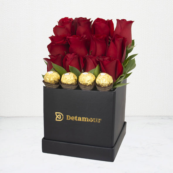 Petit box - 12 Rosas x Ferrero Rocher