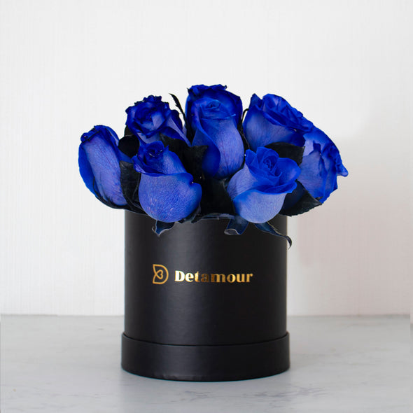 Hat box - 15 Rosas azules
