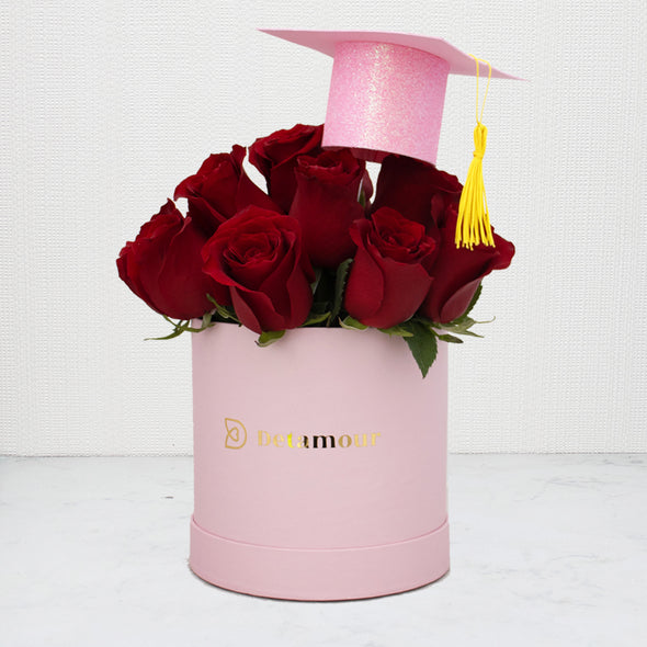 Hat box - 15 Rosas Graduación